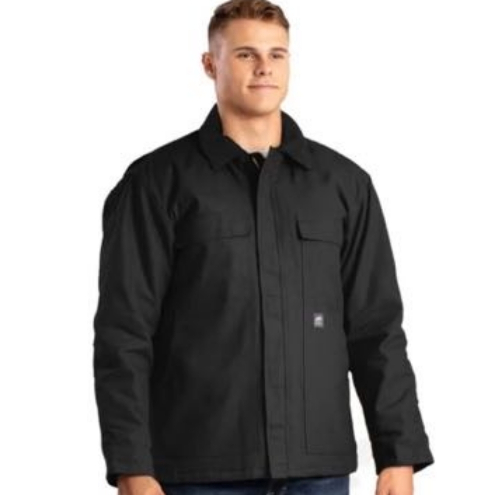 Black Quilted Lightweight Jacket with Diamond Stitching